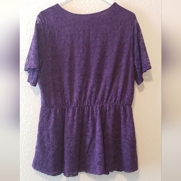 Per Seption Woman Deep Purple Blouse, Size 2x - Picture 2 of 7